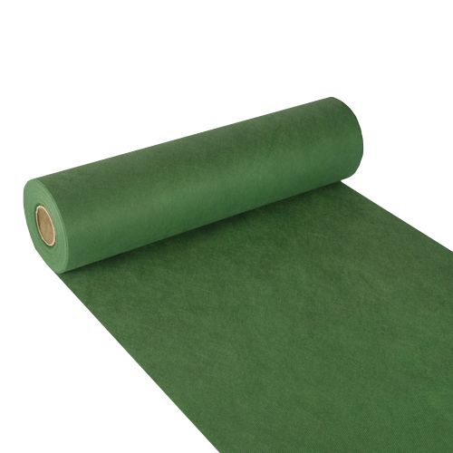 Tischläufer, stoffähnlich, Vlies &quot;soft selection&quot; 24 m x 40 cm dunkelgrün – Rolle gesamt ca. 96 m (Karton)
