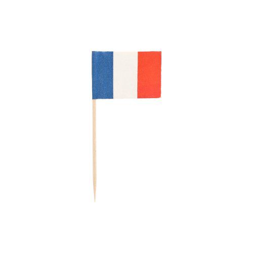 500 Deko-Picker 8 cm &quot;Frankreich&quot; – Karton (5000 St.)