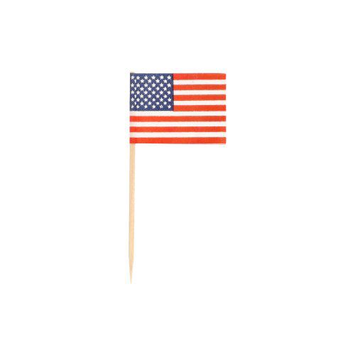 500 Deko-Picker 8 cm &quot;Amerika&quot; – Karton (5000 St.)