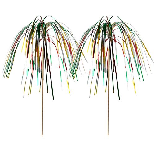 100 Deko-Picker 15,5 cm &quot;Feuerwerk&quot; multicolor – Karton (1000 St.)