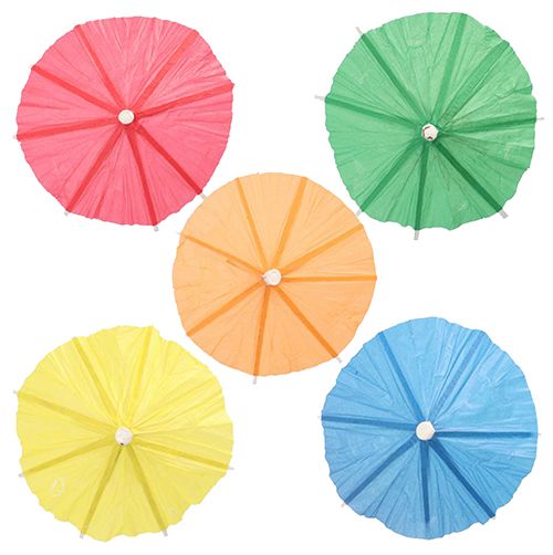 144 Deko-Picker 10 cm farbig sortiert &quot;Eisschirmchen uni&quot; – Karton (1728 St.)