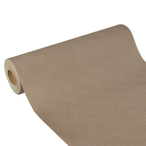Tischläufer, stoffähnlich, Vlies &quot;soft selection plus&quot; 24 m x 40 cm grau – Rolle gesamt ca. 96 m (Karton)