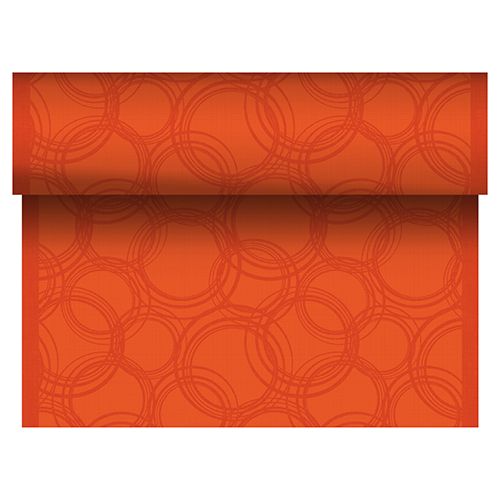 Tischläufer, stoffähnlich, PV-Tissue Mix &quot;ROYAL Collection&quot; 24 m x 40 cm nektarine &quot;Bubbles&quot; – Rolle gesamt ca. 96 m (Karton)