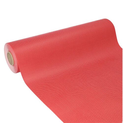 Tischläufer, stoffähnlich, Vlies &quot;soft selection plus&quot; 24 m x 40 cm rot – Rolle gesamt ca. 96 m (Karton)