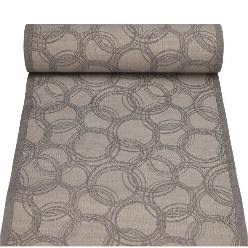 Tischläufer, stoffähnlich, PV-Tissue Mix &quot;ROYAL Collection&quot; 24 m x 40 cm grau &quot;Bubbles&quot; – Rolle gesamt ca. 96 m (Karton)