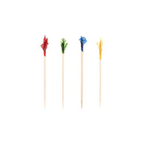 1000 Deko-Picker 6,8 cm farbig sortiert &quot;Frills&quot; – Karton (10000 St.)