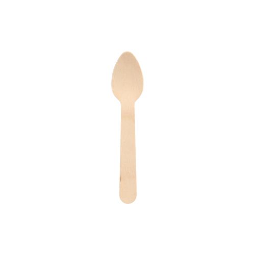 100 Kaffeelöffel Holz, gewachst 11 cm – Karton (1000 St.)