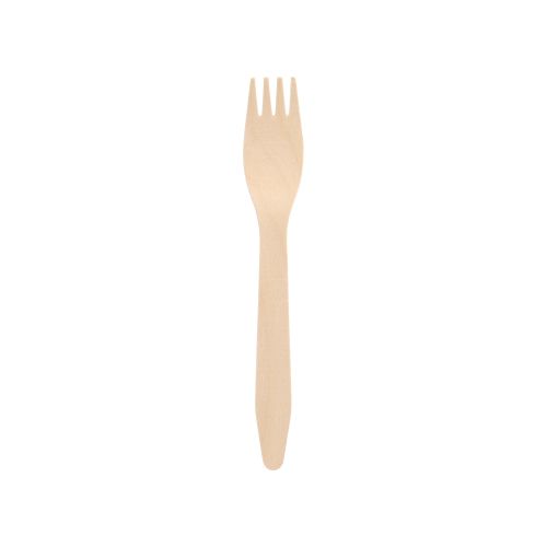 100 Gabeln, Holz &quot;pure&quot; 16,5 cm – Karton (1000 St.)
