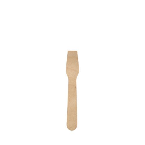 100 Eislöffel Holz, gewachst 9,4 cm – Karton (1000 St.)