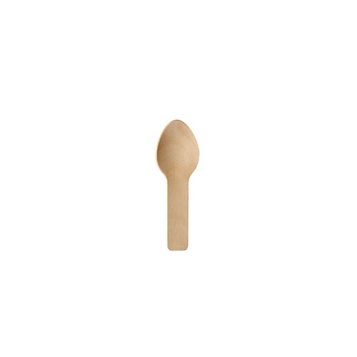 100 Fingerfood - Löffel, Holz &quot;pure&quot; 7,6 cm – Karton (1000 St.)