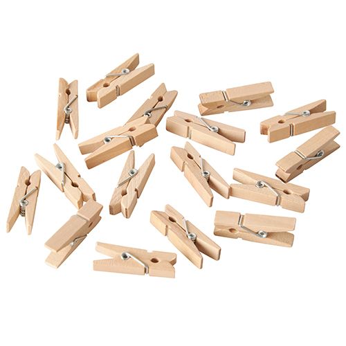 100 Mini-Klammern, Holz 3,5 cm – Karton (1000 St.)