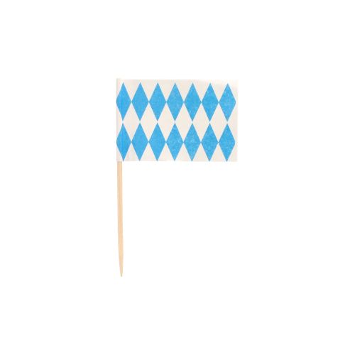 200 Deko-Picker 8 cm &quot;Bayrisch Blau&quot; – Karton (2000 St.)
