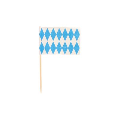 200 Deko-Picker 8 cm &quot;Bayrisch Blau&quot; – Karton (2000 St.)