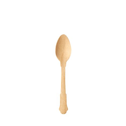 50 Kaffeelöffel, Holz &quot;pure&quot; 12 cm &quot;Vintage&quot; – Karton (500 St.)