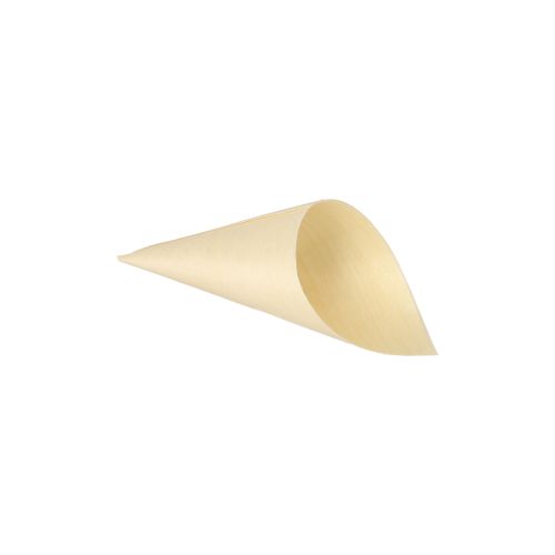 50 Fingerfood - Spitztüten, Holz &quot;pure&quot; Ø 4,5 cm · 8,5 cm – Karton (500 St.)