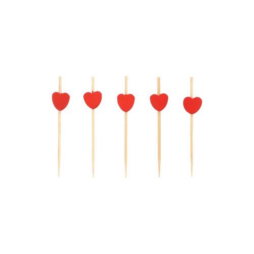 40 Fingerfood - Picker 7 cm &quot;Heart&quot; – Karton (600 St.)