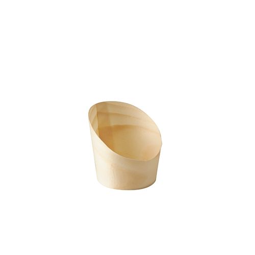 50 Snackbecher, Holz &quot;pure&quot; Ø 5,5 cm · 6,5 cm – Karton (500 St.)