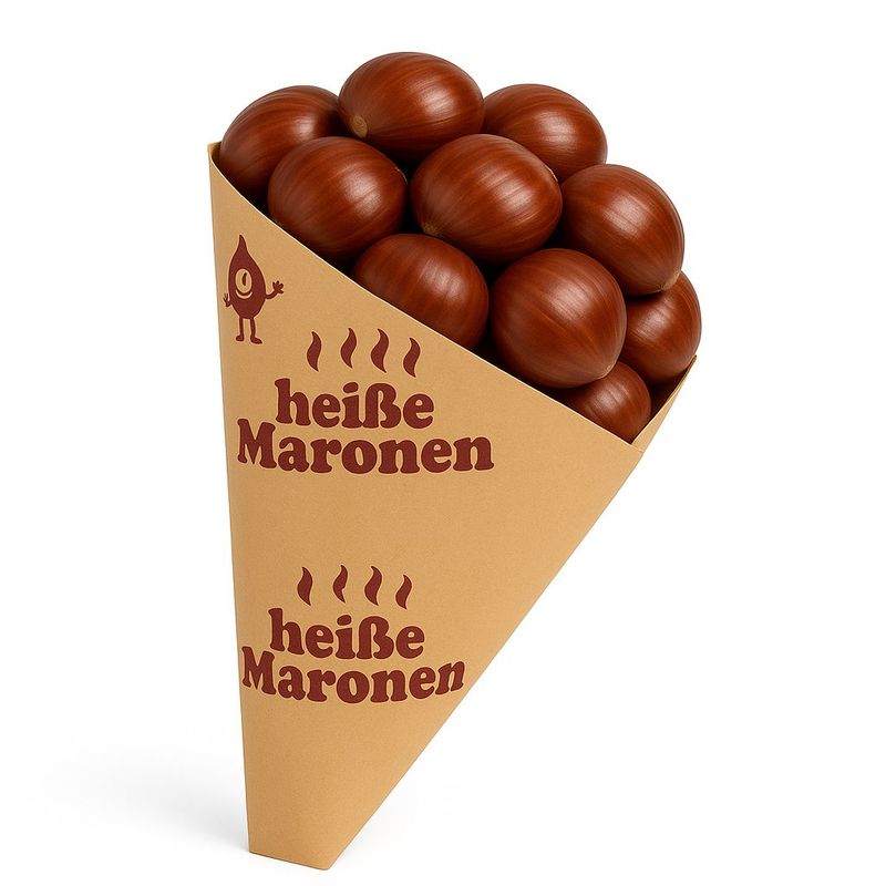 🌰 Maroni Spitztüten aus Papier praktisch umweltfreundlich 125g 🌰