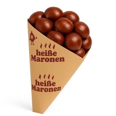 🌰 Maroni Spitztüten aus Papier praktisch umweltfreundlich 125g 🌰