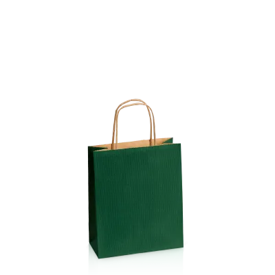 Einkaufstasche Dunkelgrün -S-, Kraftpapier Einkaufstasche Dunkelgrün -S-, Kraftpapier