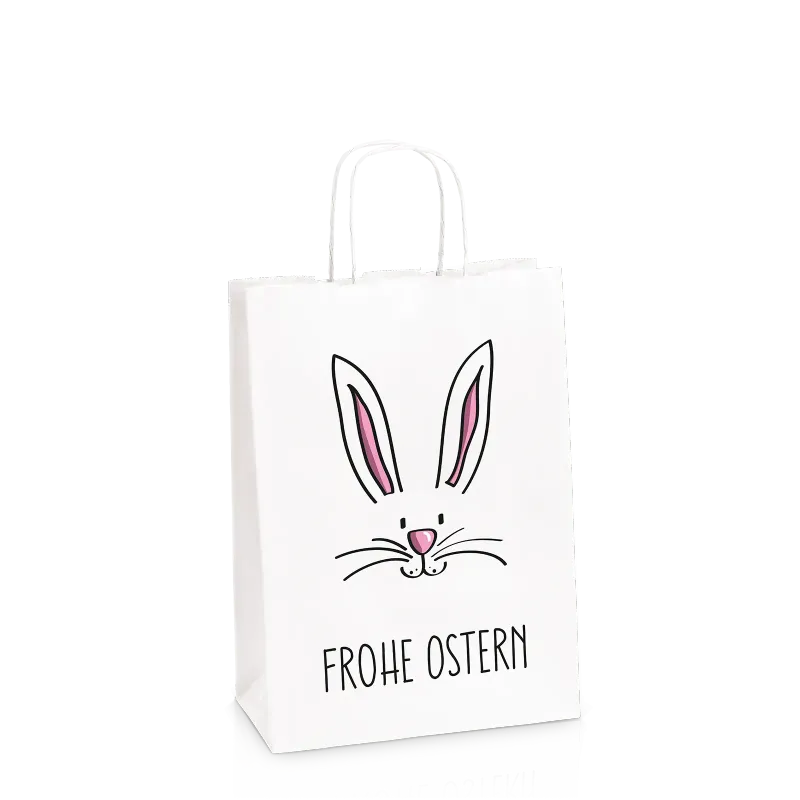Einkaufstasche "Hasengesicht" -M-, Kraftpapier