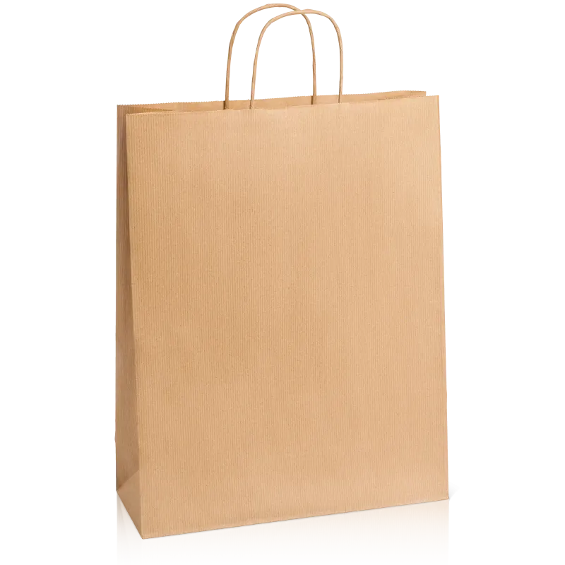 Einkaufstasche Natur -XL-, Kraftpapier gerippt