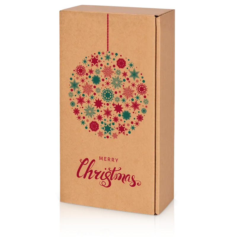 Präsentkarton Natura Weihnachtskugel 2er