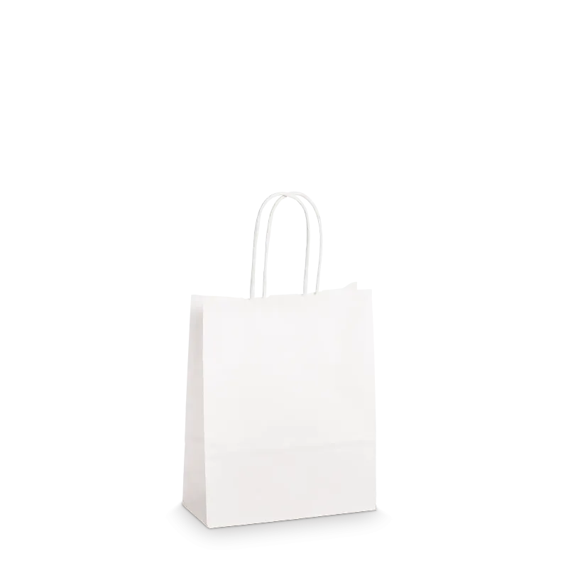Einkaufstasche Weiß -S-, Kraftpapier