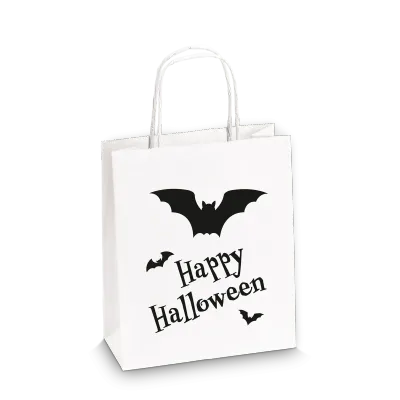 Einkaufstasche "Happy Halloween" -S-, Kraftpapier