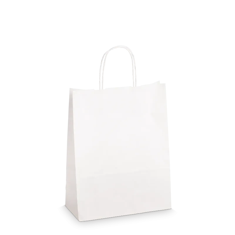 Einkaufstasche Weiß -M-, Kraftpapier