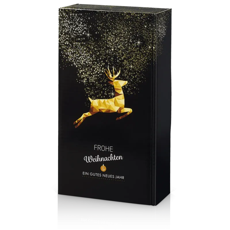 Präsentkarton "Goldhirsch" 2er