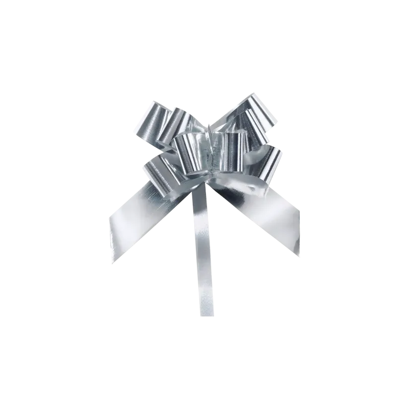 Ziehschleife Silber Metallic