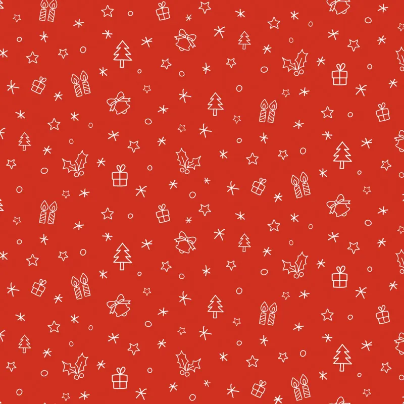 Geschenkpapier Weihnachten Rot/Weiß Kraftpapier braun