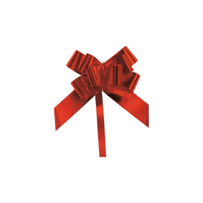 Ziehschleife Rot Metallic