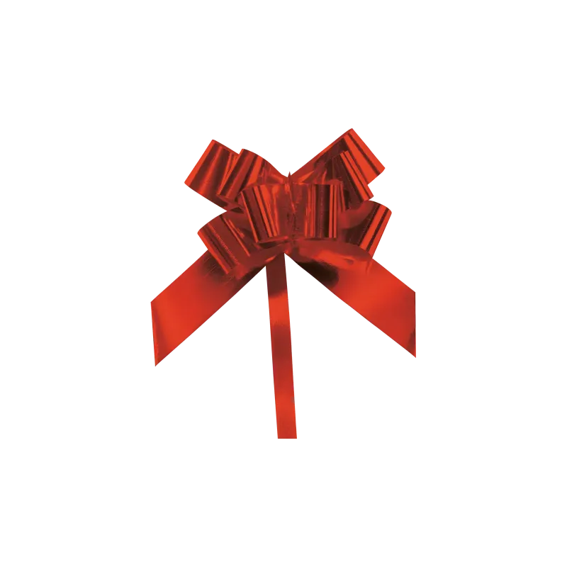 Ziehschleife Rot Metallic