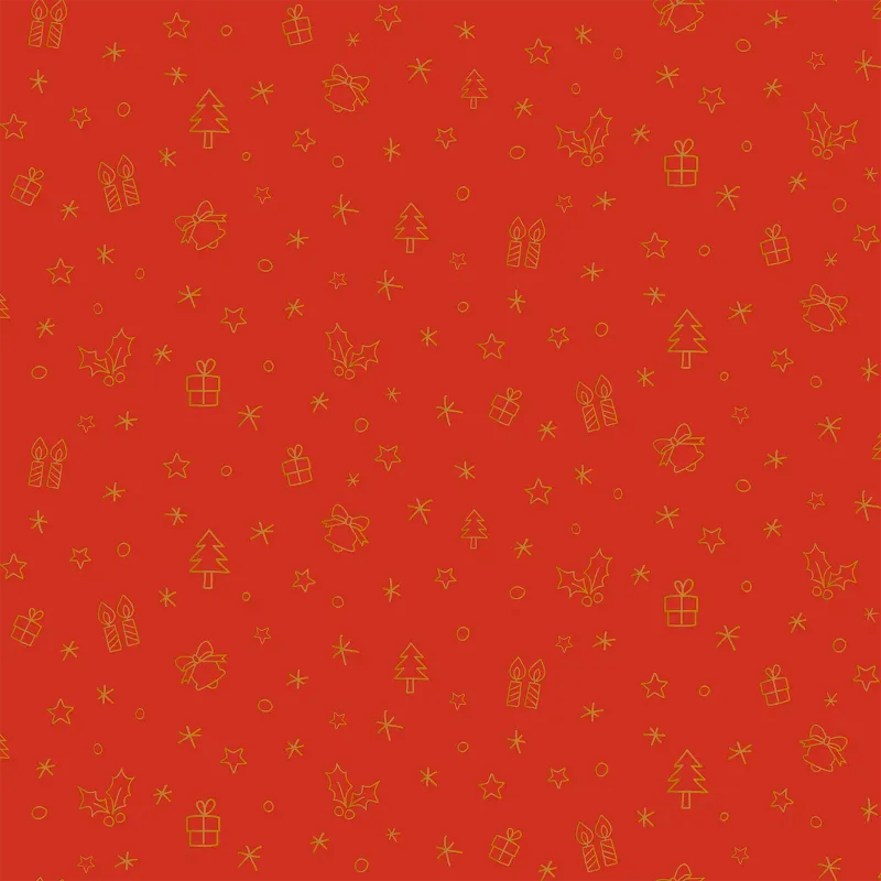 Geschenkpapier Weihnachten Rot/Gold  Kraftpapier