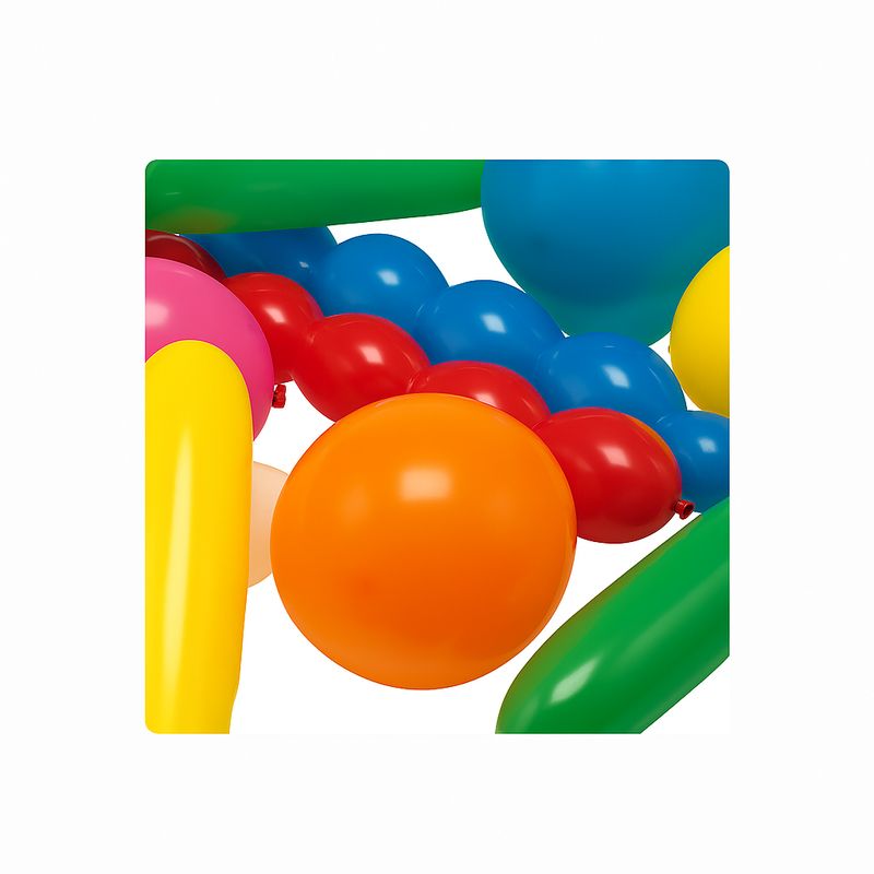 🎈 XXL‑Luftballons – farbig sortiert, verschiedene Formen, extra groß