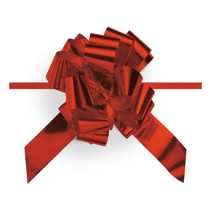 Ziehschleife Granfiocco Rot Metallic