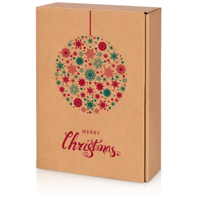 Präsentkarton Natura Weihnachtskugel 3er