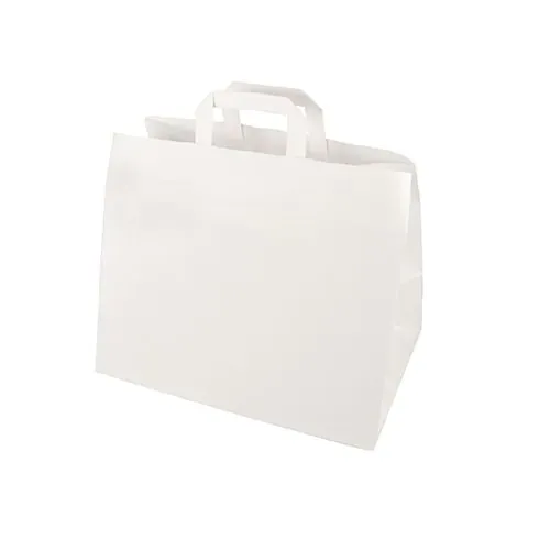 Papiertüten 27 x 32 x 21,5 cm weiss mit Tragegriff