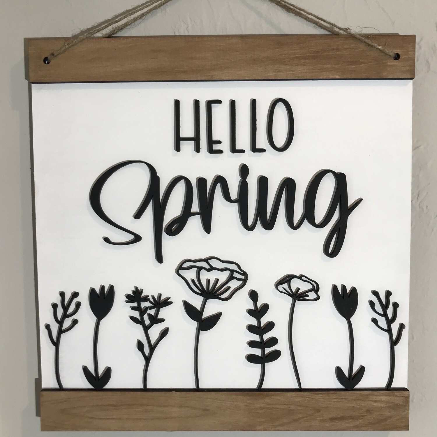 DIY Hello Spring Hello Summer Sign