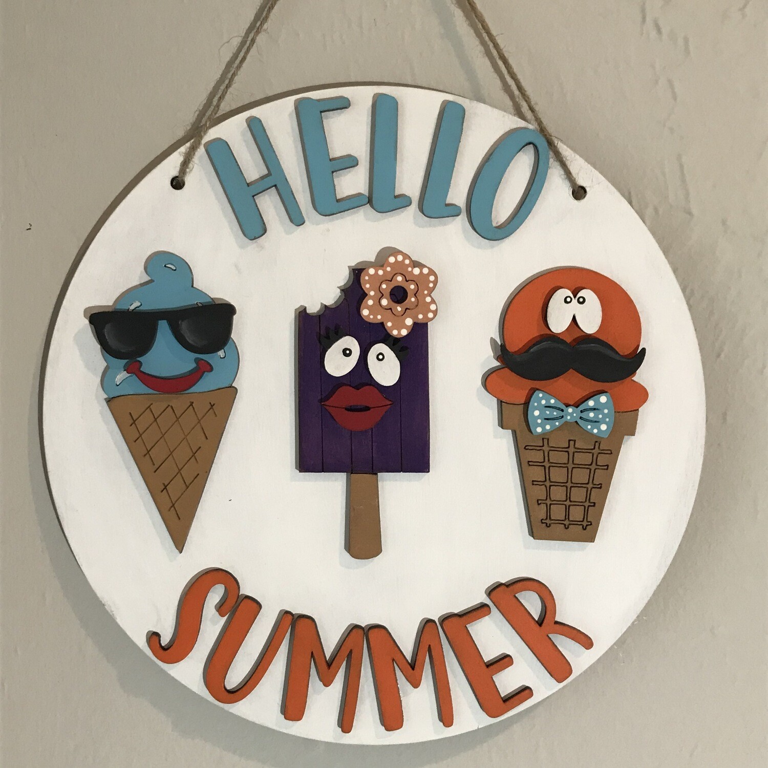 DIY ICE CREAM ROUND SIGN