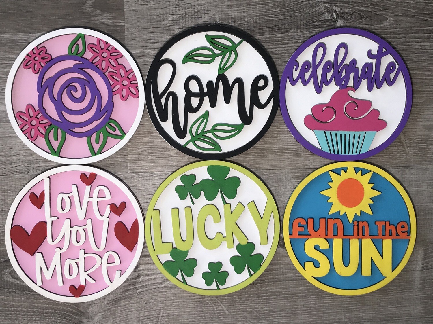 DIY ROUND INTERCHANGEABLE SIGN INSERTS
