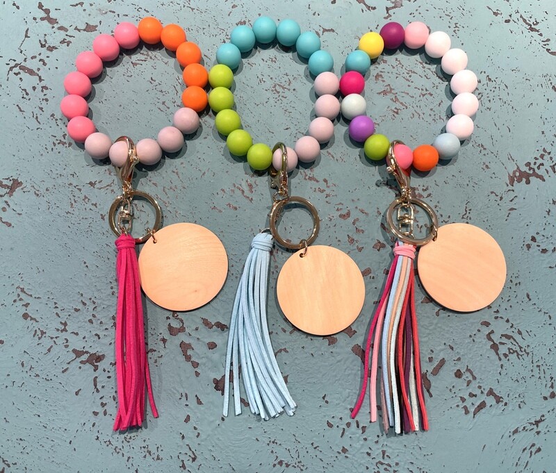 Keychain Silicone Bead Wristlet