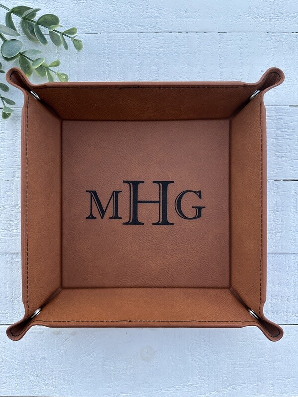 Leather Tray Monogram