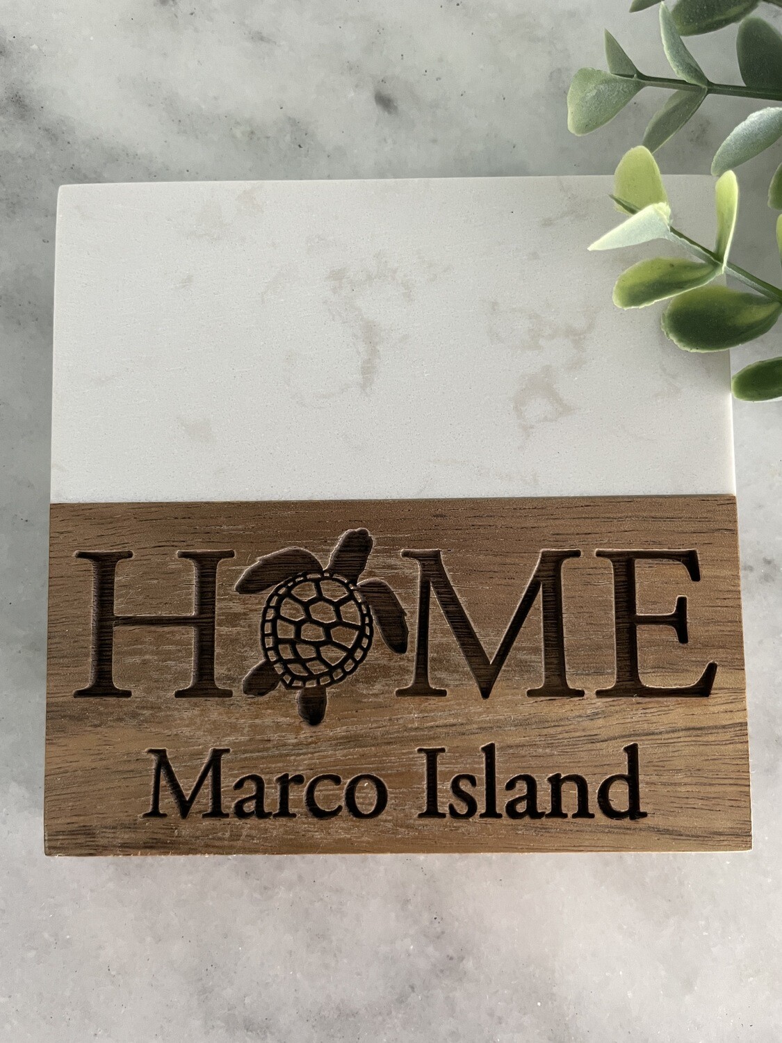 GB Coaster Marble and Wood