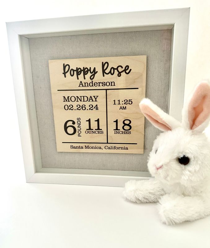 Baby Announcement Frame