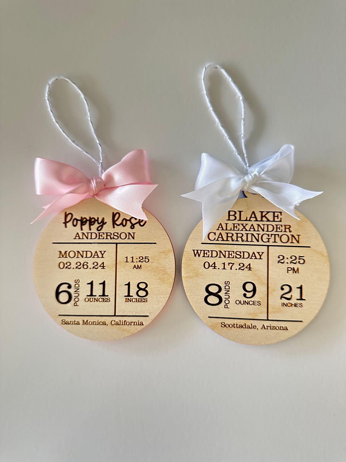Baby Announcement Ornament