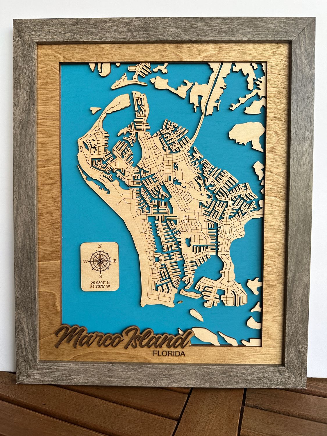 Marco Island Map  Sign