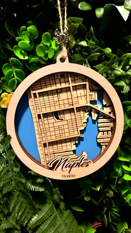 Naples Map Ornament